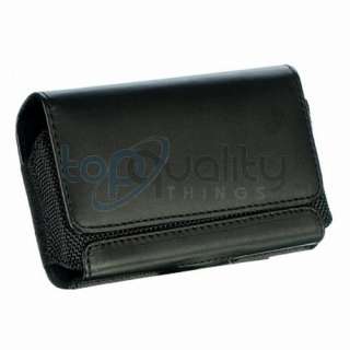 Black Leather Pouch Carrying Case Belt Clip Holster for Apple iPhone 