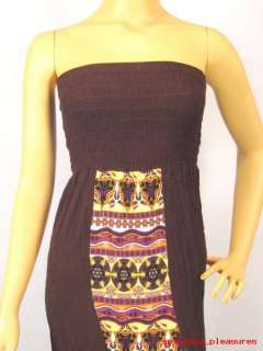 New Strapless Dress Skirt Sexy Boho Gypsy S M 1591  