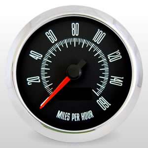 Gauge Set, Retro Ford Style, Prog Speedo, Peak & Warn  