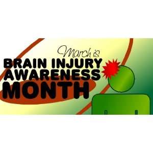  3x6 Vinyl Banner   Brain Injury Awareness Month 