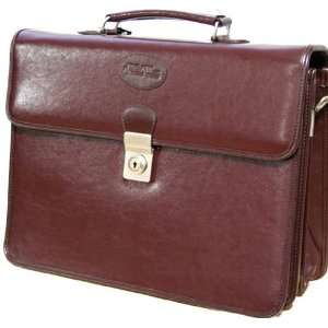  Bugatti Burgundy Genuine Leather Briefcase Laptop: Office 