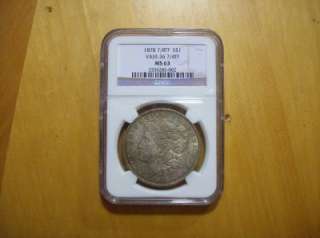1878 7/8TF 7/4TF Silver Morgan Dollar NGC MS 63 Rainbow  