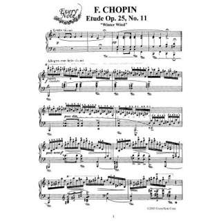   No. 11 Winter Wind Instantly download and print sheet music: Chopin