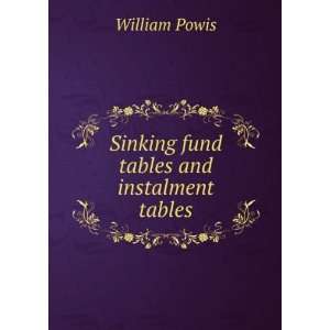    Sinking fund tables and instalment tables William Powis Books
