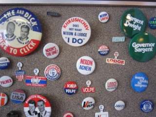 Vintage 1950 1960s President Campaign 70 Pins & Buttons  