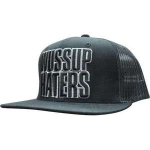  Shake Junt Wussup Haters Mesh Hat Adjustable   Black/Black 