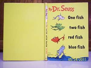 ONE FISH TWO FISH RED FISH BLUE FISH 1960 1/1/1 SEUSS  