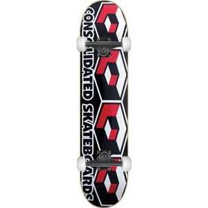  Consolidated 4 Cube Complete Skateboard   7.75 Red w/Mini 