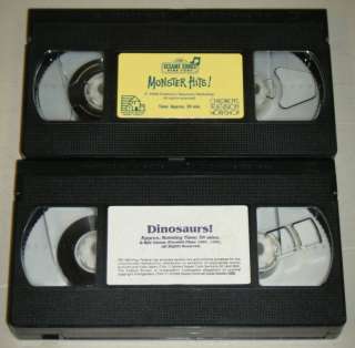 MONSTERS VHS MOVIES: Sesame Songs Monster Hits & DINOSAURS Golden Book 