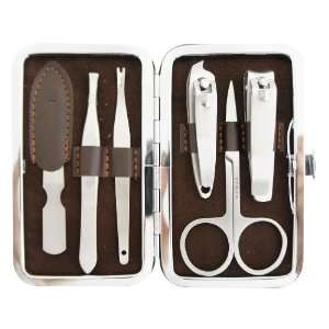   Personal Manicure & Pedicure Set, Travel & Grooming Kit (Coffee Color