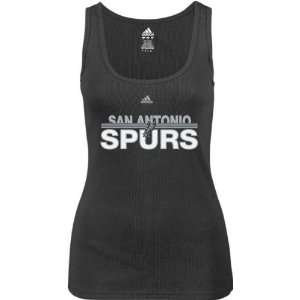  San Antonio Spurs  Womens  Black Horizon Long Rib Tank 