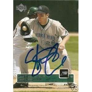   Cox Signed Tampa Bay Rays 2003 Upper Deck Card: Sports & Outdoors