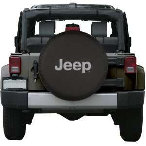   33 Jeep Logo Tire Cover   Black Denim   2007+ Wrangler JK: Automotive