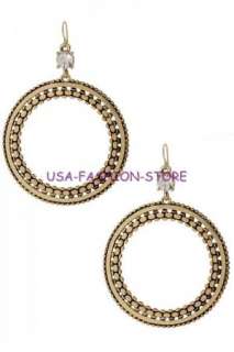 NWT GUESS EARRINGS hoop stones gold fashion pair tags  