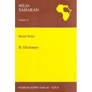   Dictionary (Nilo Saharan, vol.15) (9783896451330) Bernd Heine Books