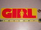 VINTAGE STICKER DECAL GIRL YELL