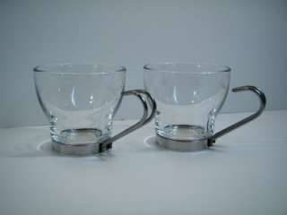 Vitrosax Espresso Cups Glass with Wire Handles  
