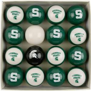  Michigan State Spartans College Logo Pool Balls Set 