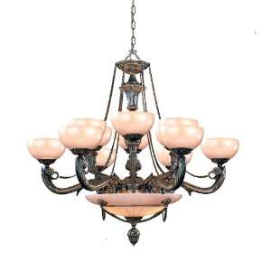 Crystorama Lighting Group 969 WH French White Natural Alabaster Twelve 