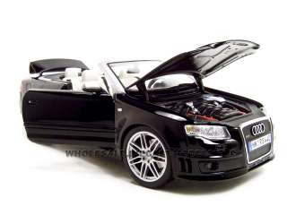 2008 AUDI RS4 CONVERTIBLE BLACK 1:18 DIECAST MODEL CAR BY MAISTO 31147 
