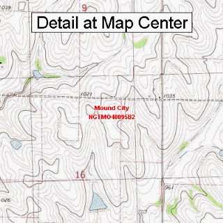   Topographic Quadrangle Map   Mound City, Missouri (Folded/Waterproof