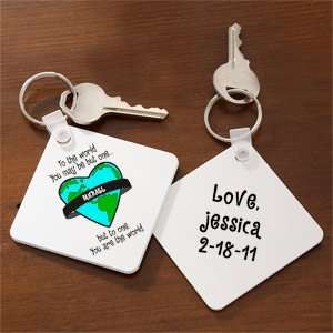  Personalized Key Ring   You Are My World 