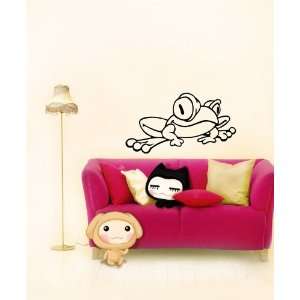   Decal Mural Funny Cartoon Frog Animal Cute Design A675: Home & Kitchen