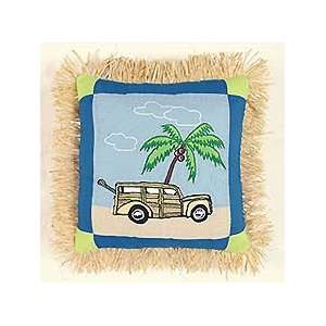  Surfers Bay Woody Car Throw Pillow  14x14 Home & Kitchen