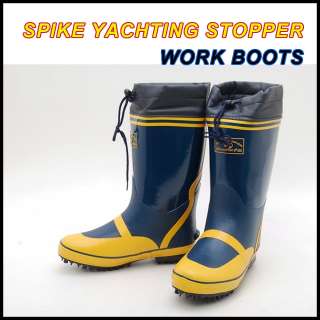 men spike yachting sailing work boots/ waterproof fishing cleaning 