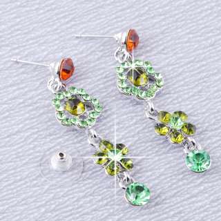 Alloy Rhinestone jewelrey 1Set for bridal party green  