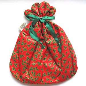  Christmas & Holiday Fabric (Cotton) Gift Pouch with Green 