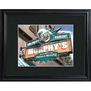  Miami Dolphins NFL Pub Sign in Wood Frame: Home & Kitchen