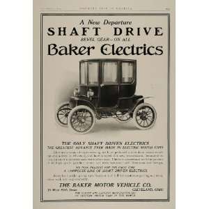  1909 Vintage Ad Baker Electric Automobile Car Cleveland 
