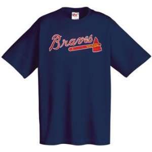  Atlanta Braves MLB Majestic ProStyle T Shirt Sports 