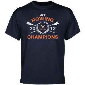 Virginia Cavaliers 2012 ACC Womens Rowing Champions T Shirt   Navy 