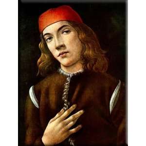   Man 23x30 Streched Canvas Art by Botticelli, Sandro: Home & Kitchen