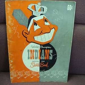    1949 Cleveland Indians Team Signed Sketch Book: Sports & Outdoors