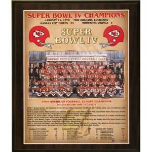 1969 Kansas City Chiefs NFL Football Super Bowl 4 IV Championship 