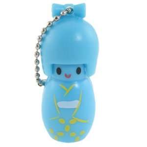 Rosallini Baby Blue Japanese Kokeshi Doll Nail File Clipper Cutter 