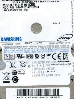 SAMSUNG HN M101XBB SPINPOINT 1TB P/N C7241 G14A A5UIC USB 2.0  