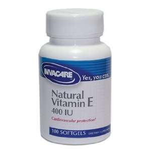  Invacare Natural Vitamin E 400 I.U. (d alpha) Softgel (Box 