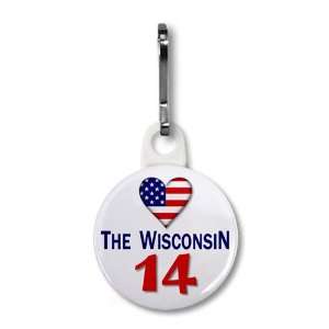  SUPPORT the WISCONSIN 14 Politics 1 White Zipper Pull 