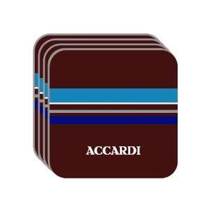 Personal Name Gift   ACCARDI Set of 4 Mini Mousepad Coasters (blue 