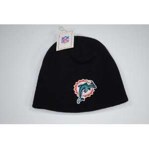    Miami Dolphins Black Knit Beanie Cap Winter Hat: Everything Else