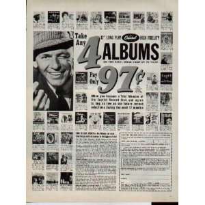 FRANK SINATRA   Take Any 4 Albums, Pay Only 97 Cents  1961 
