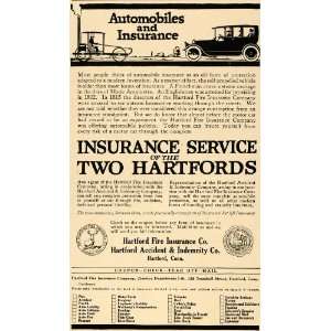  1916 Ad Hartford Fire Insurance Accident & Indemnity Co 