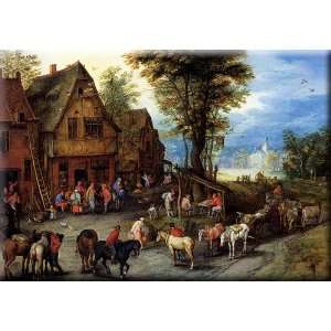   16x11 Streched Canvas Art by Brueghel, Jan the Elder: Home & Kitchen