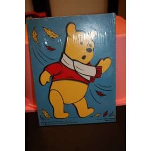  Winnie the Pooh on a Windy Day Wood Style Puzzle Dated 