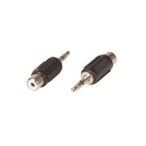 Grey 3.5mm Stereo Male to RCA Female Audio Adapter:  