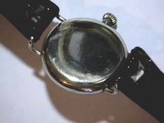   1900s Swiss Fancy Dial Solid Wire Lug Gents Wrist Watch.  
